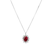 Collana Donna in Oro bianco Rubini+Diamanti GI-OV3-2-72